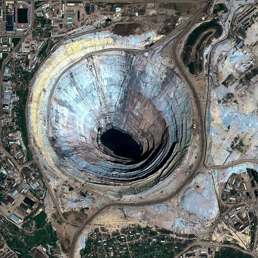 What a diamond mine leaves behind after the stone is gone