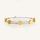 18K Gold Circle Link Bracelet by Noura