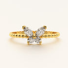 14K gold butterfly ring with 0.50 ct natural diamonds by Gold Haven