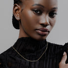 Gold Haven Diamond Bar Necklace in 14K yellow gold, featuring 59 round brilliant cut diamonds totaling 1.18 carats, with VS2 clarity and G-H color.