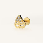 Teardrop Design Diamond Earrings in Yellow Gold