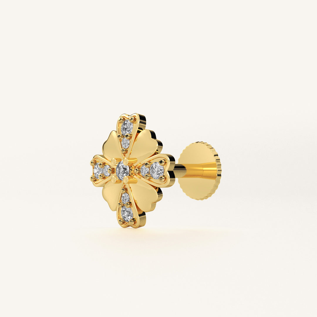 Radiant Flower-Inspired Earrings with Vibrant Gems