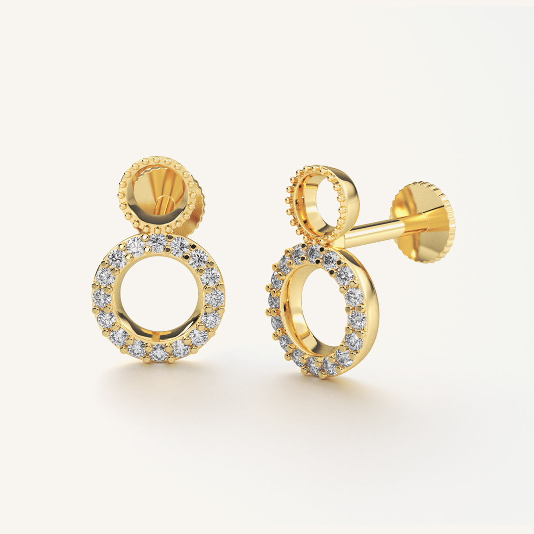 Noura 22K Gold Hoop Earrings