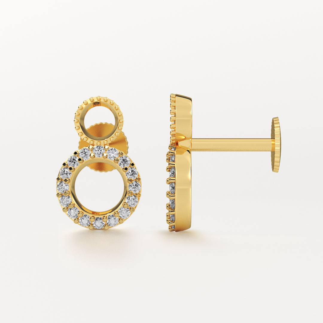 Elegant Handcrafted 22K Gold Hoop Earrings