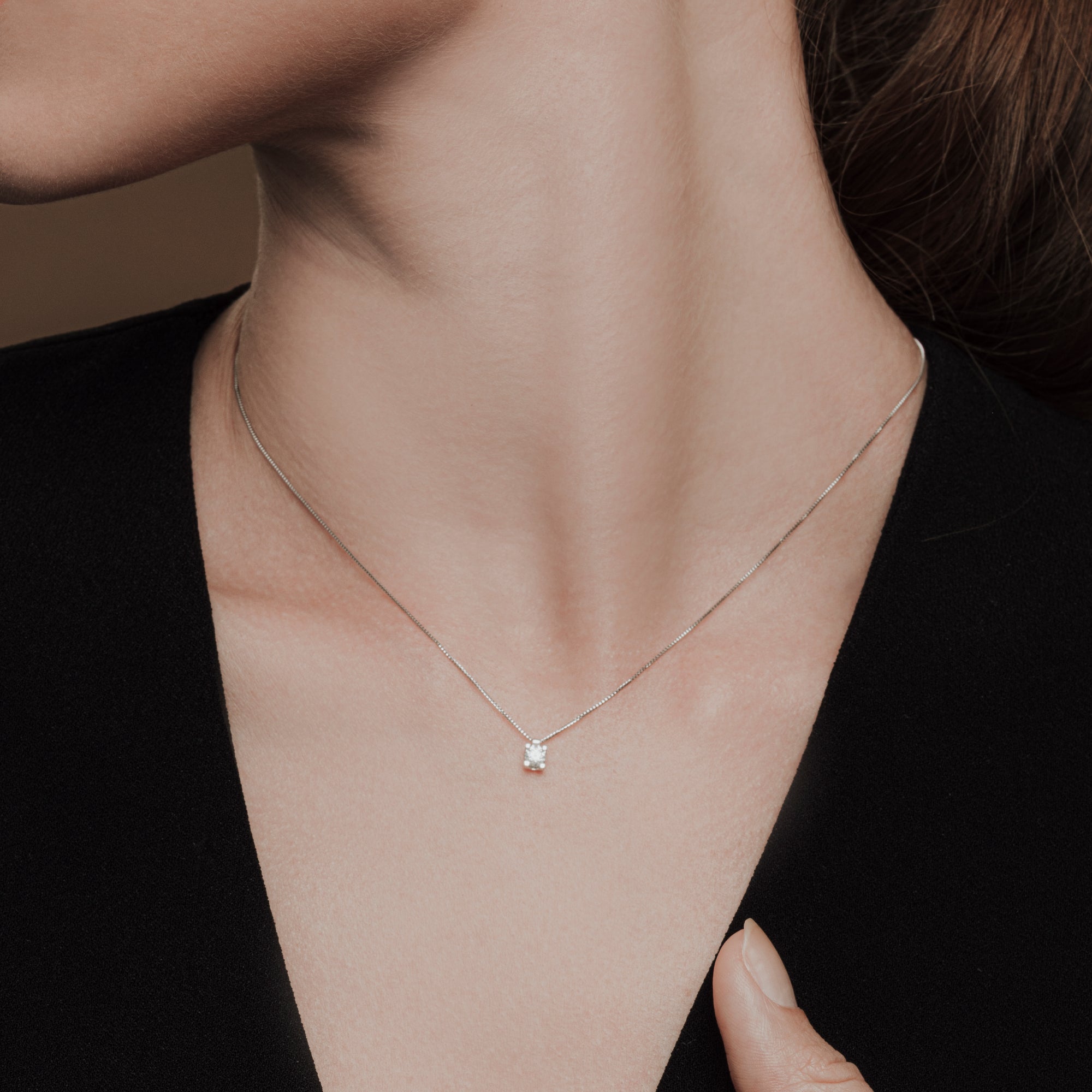 KARP Nova Necklace – 0.20-Carat Diamond in 18K White Gold