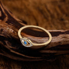 Elegant diamond and gemstone evil eye ring for protection and style