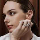 KARP Rivière Diamond Ring – 18K White Gold with 126 Diamonds