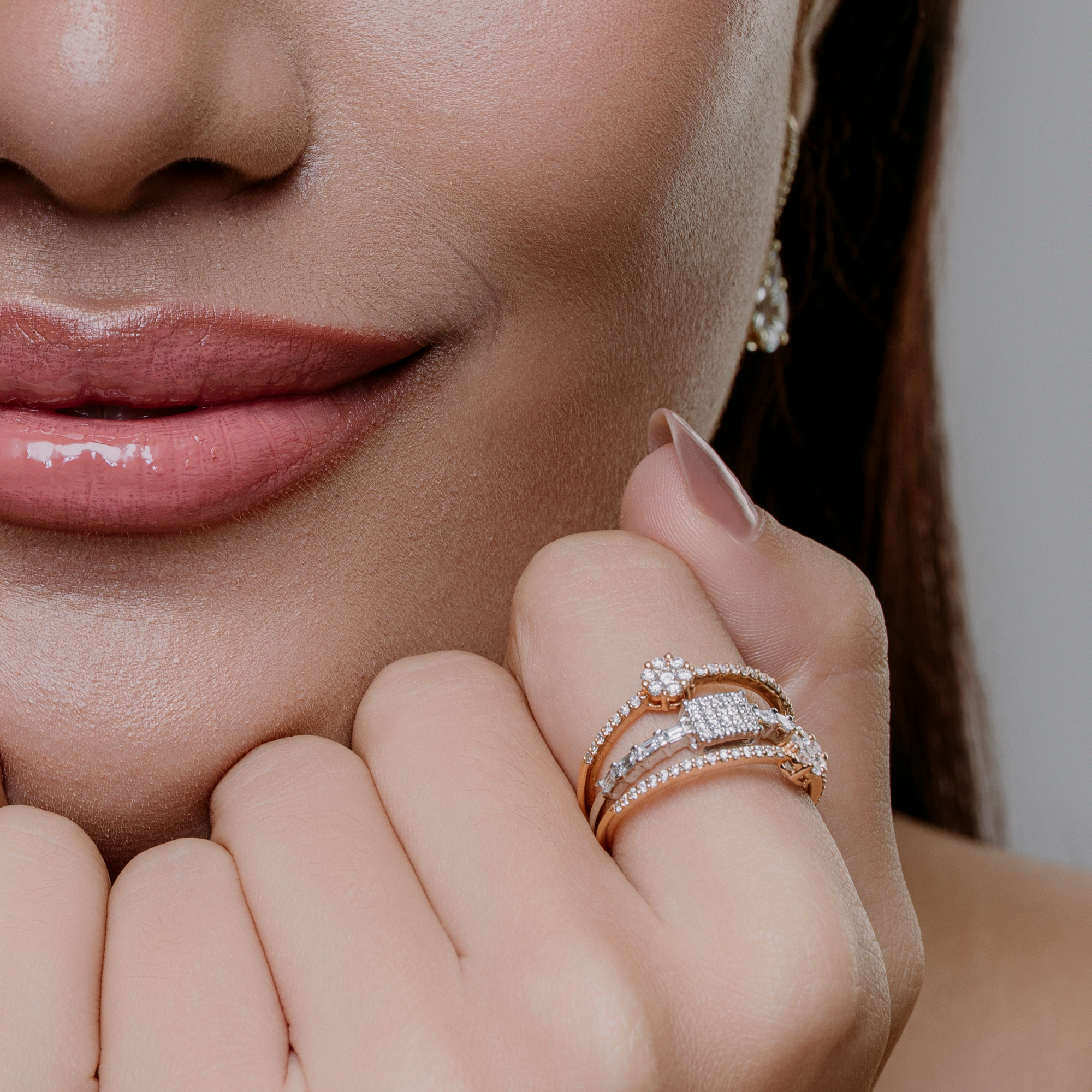 Trianon Ring by KARP – Diamonds in 18K White and Rose Gold