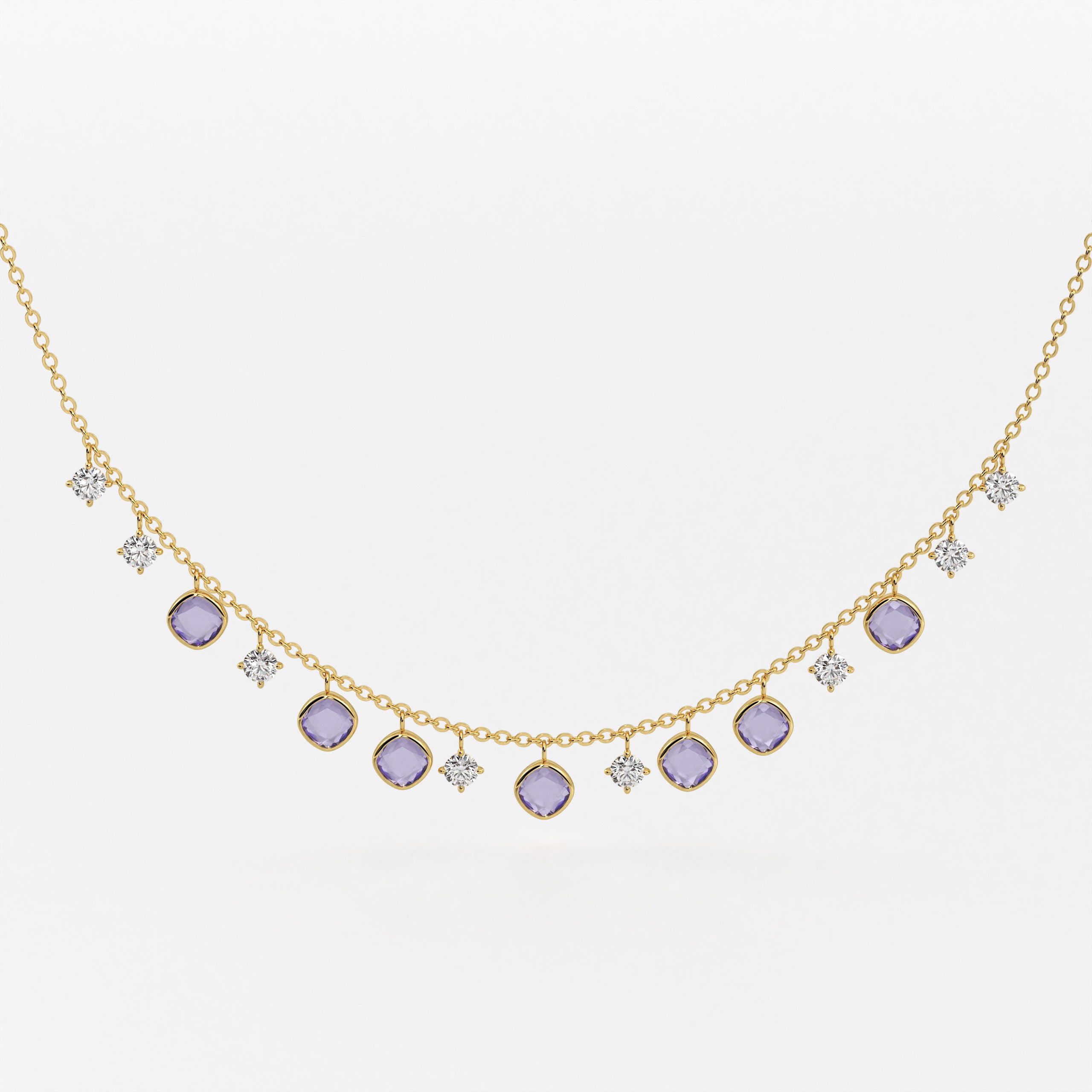 Noura 18K Gold Stone Necklace for Timeless Elegance