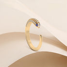 Gold Haven custom serpent ring with sparkling diamonds and bold style