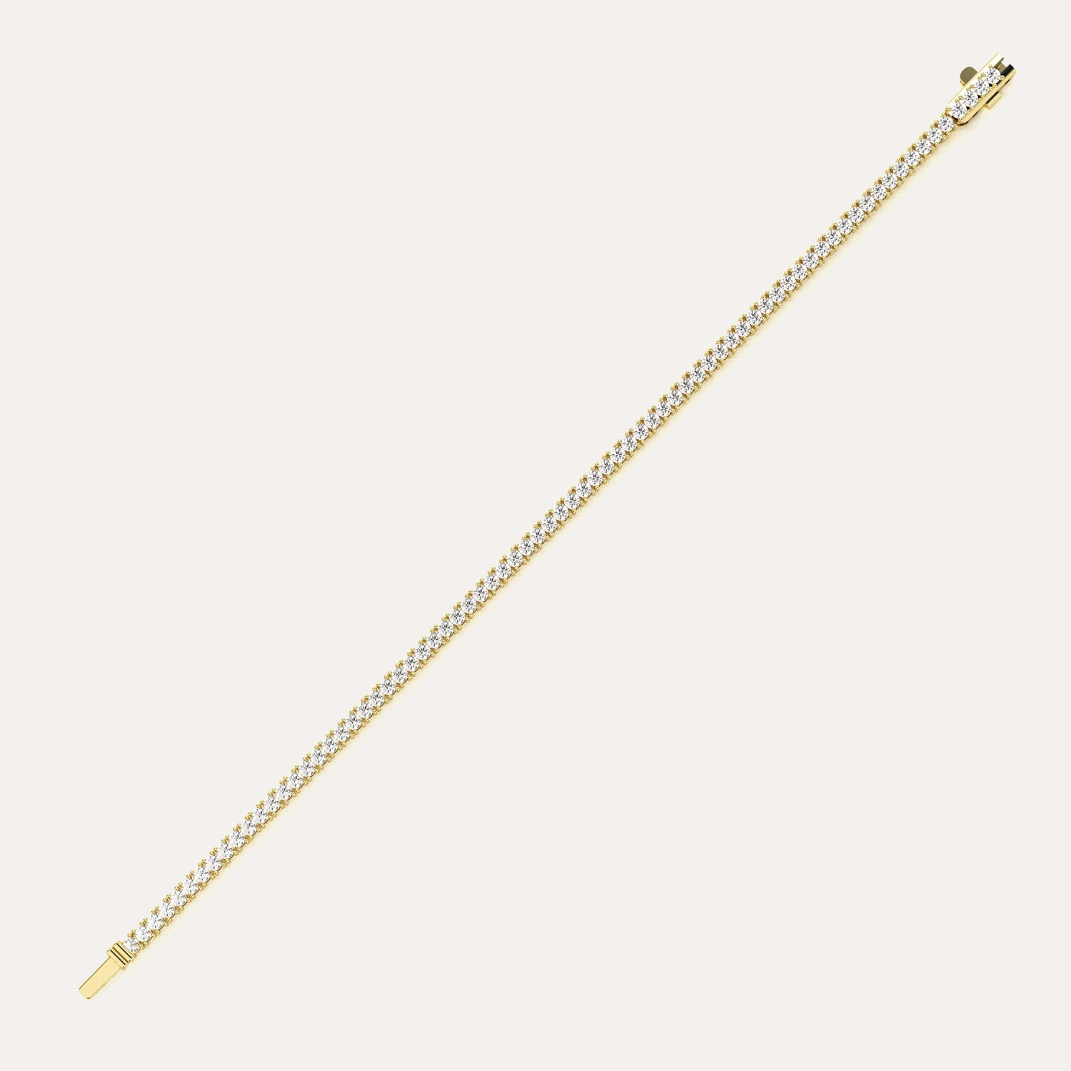 Luxury handcrafted GH Petite Tennis Bracelet in gold and diamonds – Southfield, Michigan-made