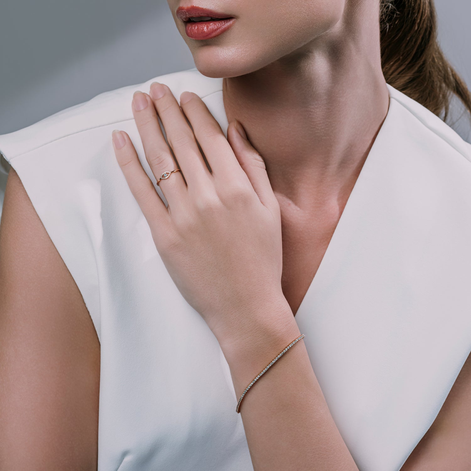 Delicate luxury diamond tennis bracelet for women – GH Petite by Gold Haven