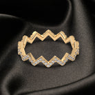 Gold Haven Zigzag Ring – Statement Jewelry with Modern Style
