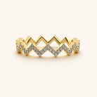 Gold Haven GH Zigzag ring with edgy geometric design