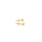 Exquisite gold diamond stud earrings with VS clarity, set in 14k yellow gold for a luxurious and timeless look.