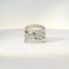 Exquisite 18K White Gold Rivière Ring – 0.88 Carat Diamond Ring