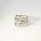 18K White Gold Diamond Rivière Ring – 0.88 Carats, Timeless Elegance