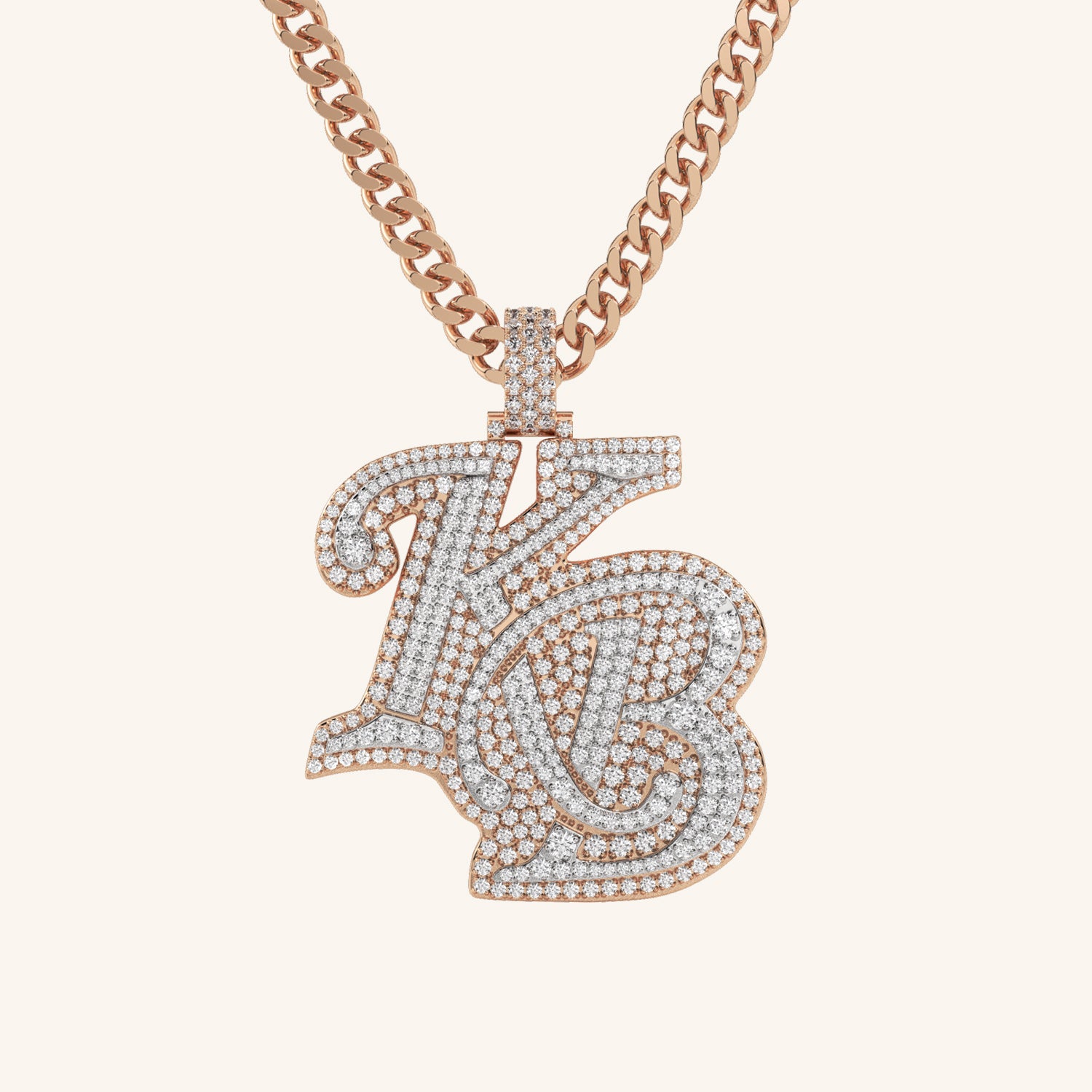 Diamond encrusted initial necklace fashion