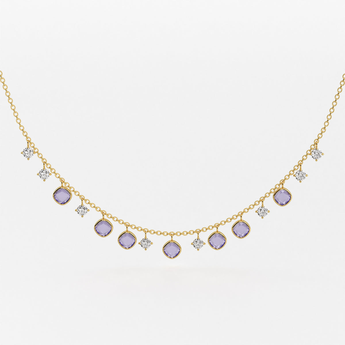 Noura 18K Gold Stone Necklace for Timeless Elegance